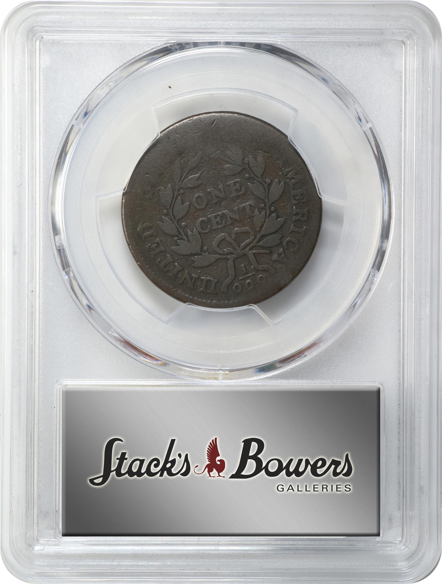 image for: 1801 Draped Bust Cent. S-219. Rarity-2. 3 Errors Reverse. AG-3 (PCGS). CAC.