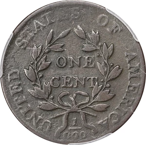 image for: 1802 Draped Bust Cent. S-228, B-4. Rarity-2. Fraction 1/000. VF Details--Environmental Damage (PCGS).