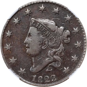 image for: 1823/2 Matron Head Cent. N-1. Rarity-2. VF-20 BN (NGC).
