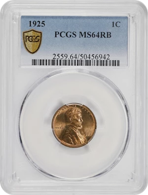 image for: 1925 Lincoln Cent. MS-64 RB (PCGS).