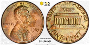 image for: 1983 Lincoln Cent. FS-801. Doubled Die Reverse. Unc Details--Questionable Color (PCGS).