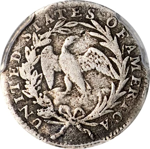 image for: 1797 Draped Bust Half Dime. LM-4, V-1. Rarity-6. 13 Stars. VG Details--Repaired (PCGS).