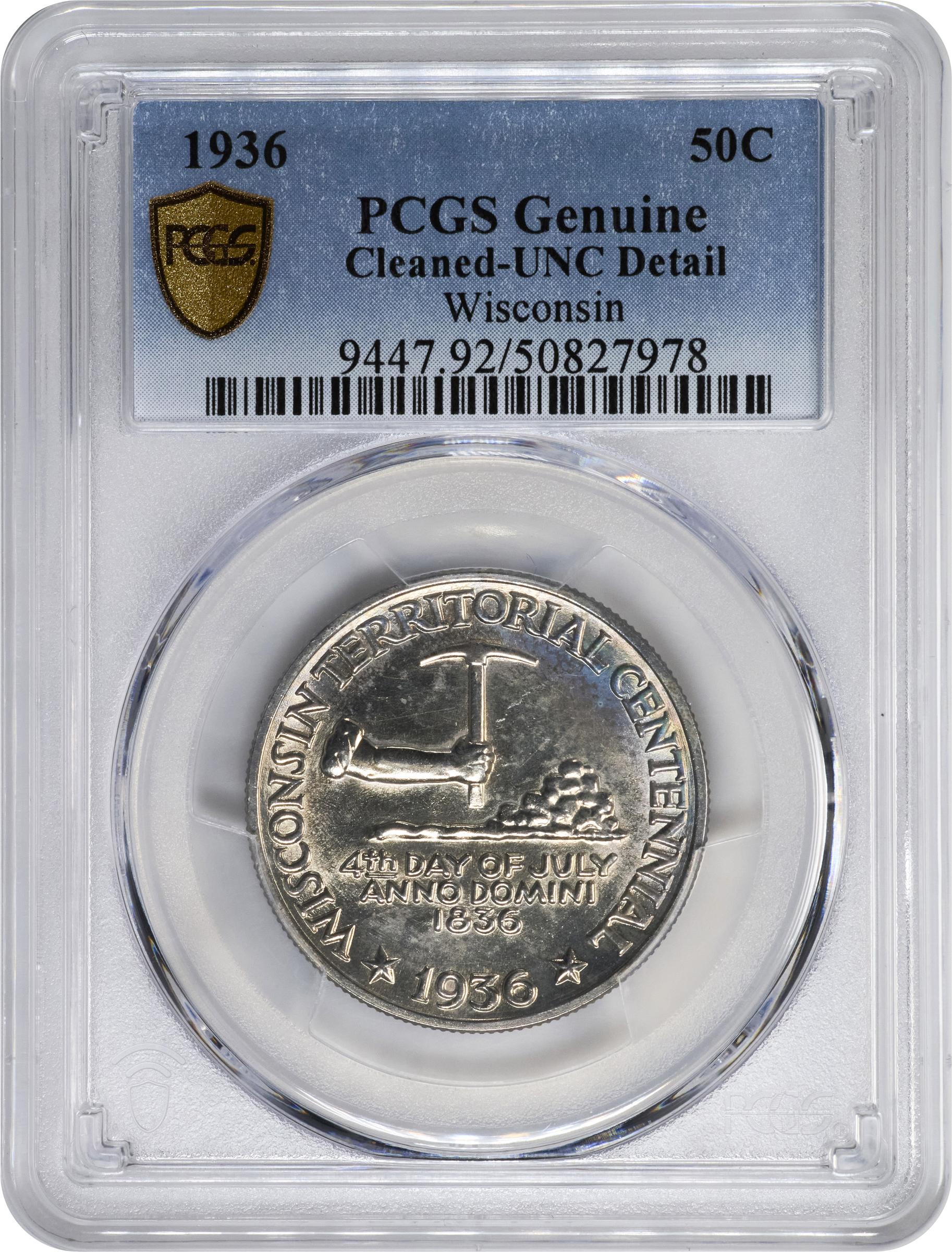 1936 50c Wisconsin VF30 thumbnail 11