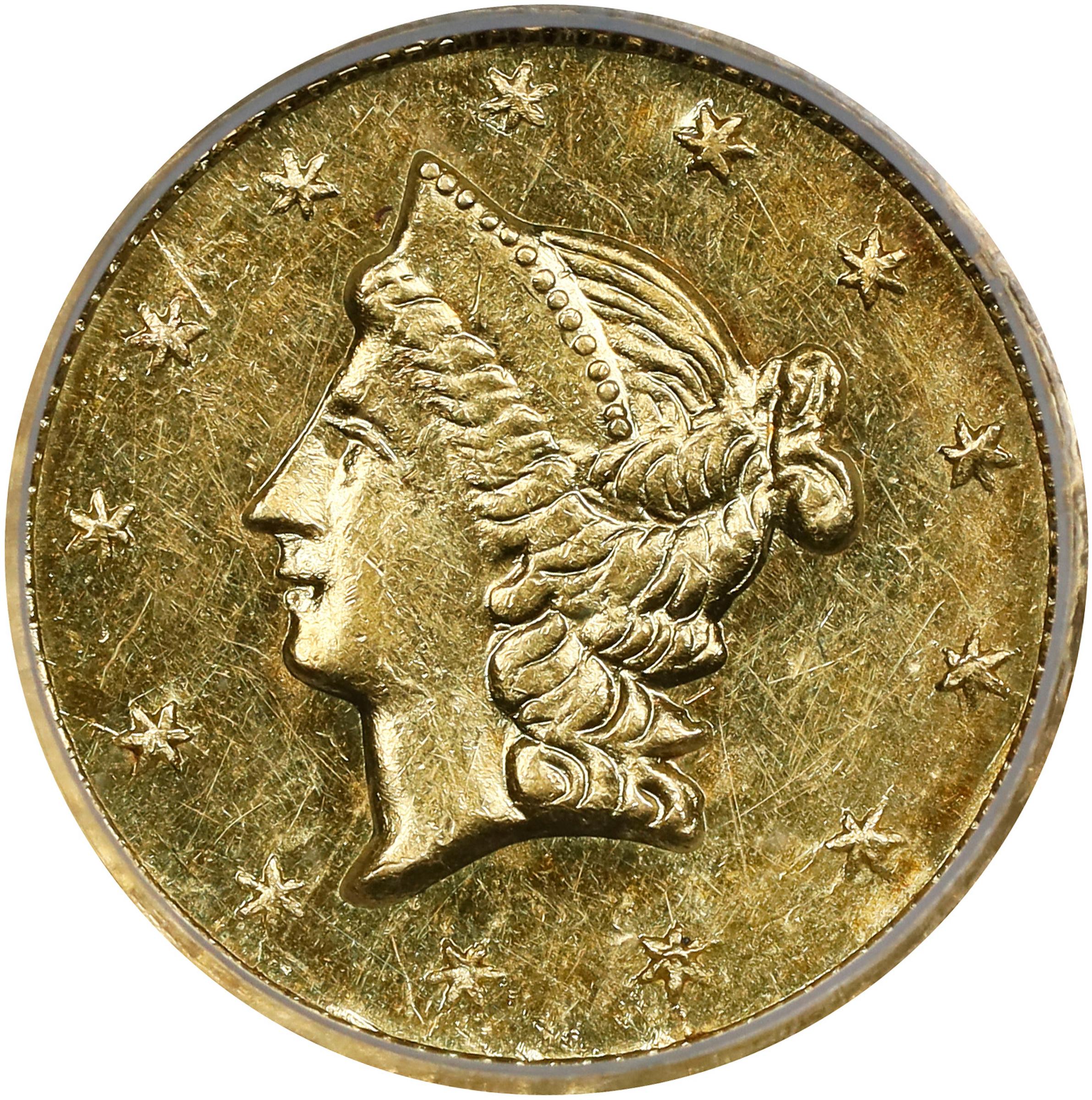 image for: 1853 Round 50 Cents. BG-429. Rarity-4-. Liberty Head. MS-62 (PCGS).