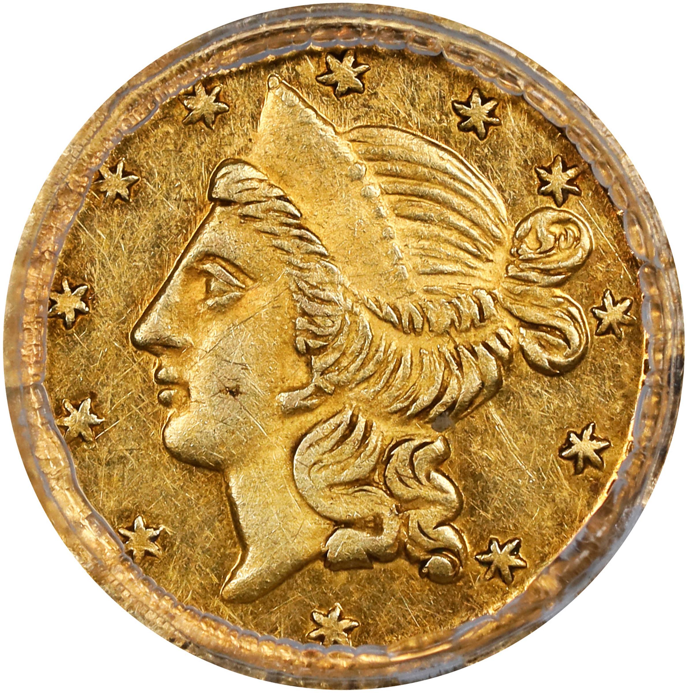 image for: 1856-N Round 50 Cents. BG-434. Rarity-4-. Liberty Head. AU-58 (PCGS).