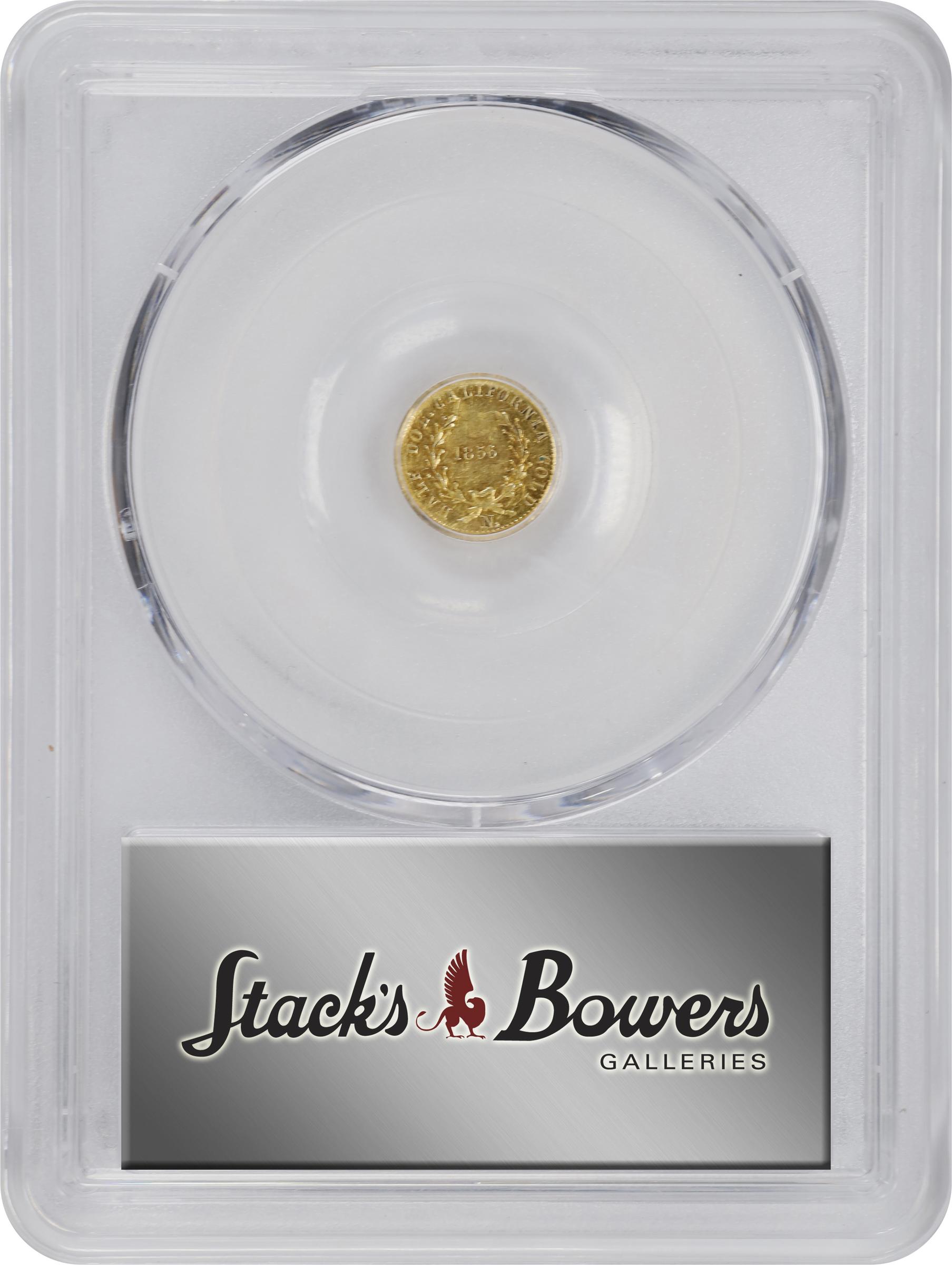 image for: 1856-N Round 50 Cents. BG-434. Rarity-4-. Liberty Head. AU-58 (PCGS).