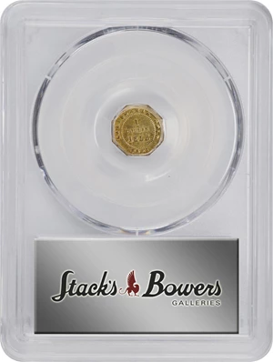image for: 1853-DERI Octagonal $1. BG-514. Rarity-5+. Liberty Head. AU Details--Scratch (PCGS).