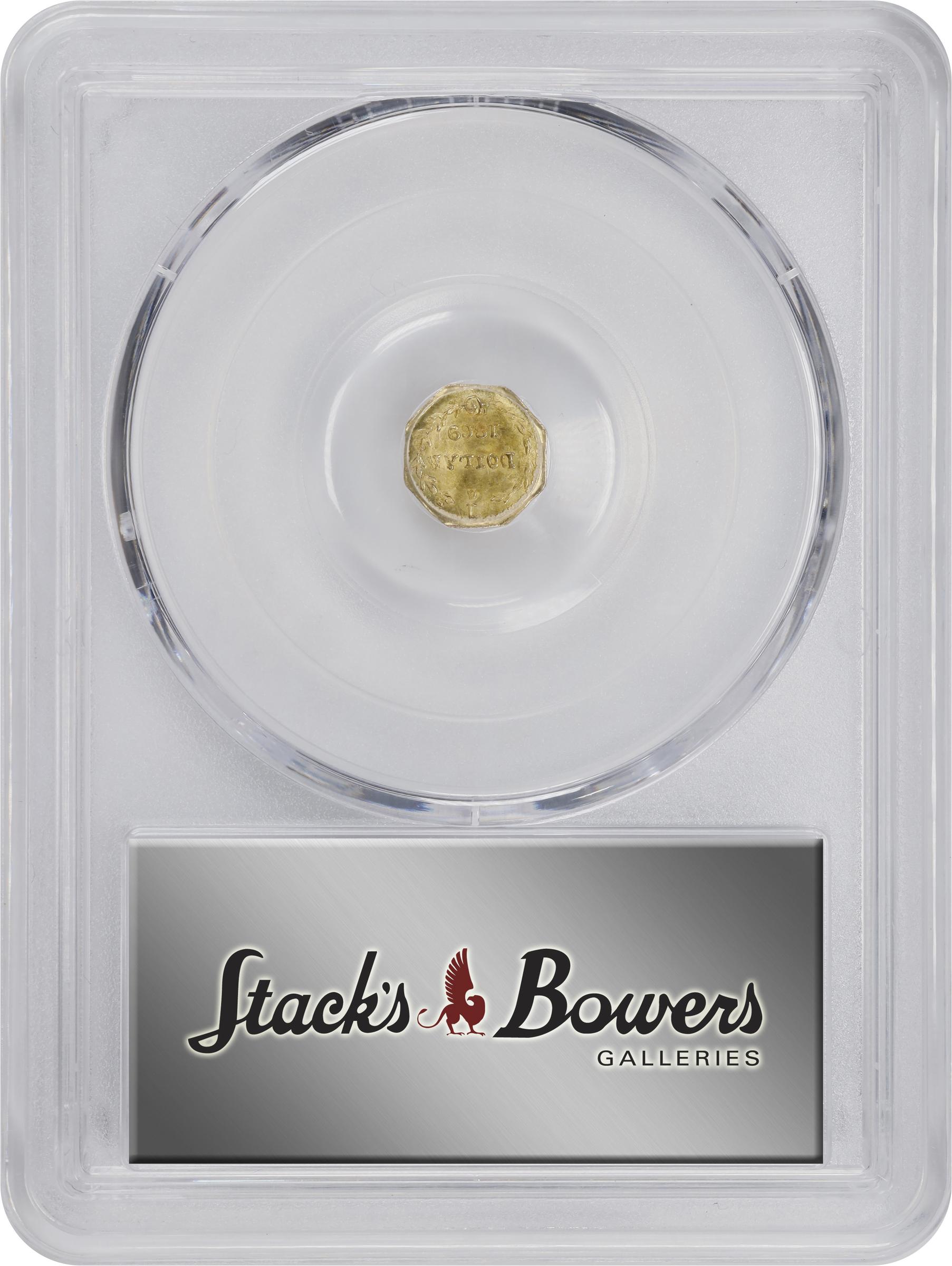 image for: 1869 Octagonal 25 Cents. BG-712. Rarity-4+. Liberty Head. MS-66 (PCGS).