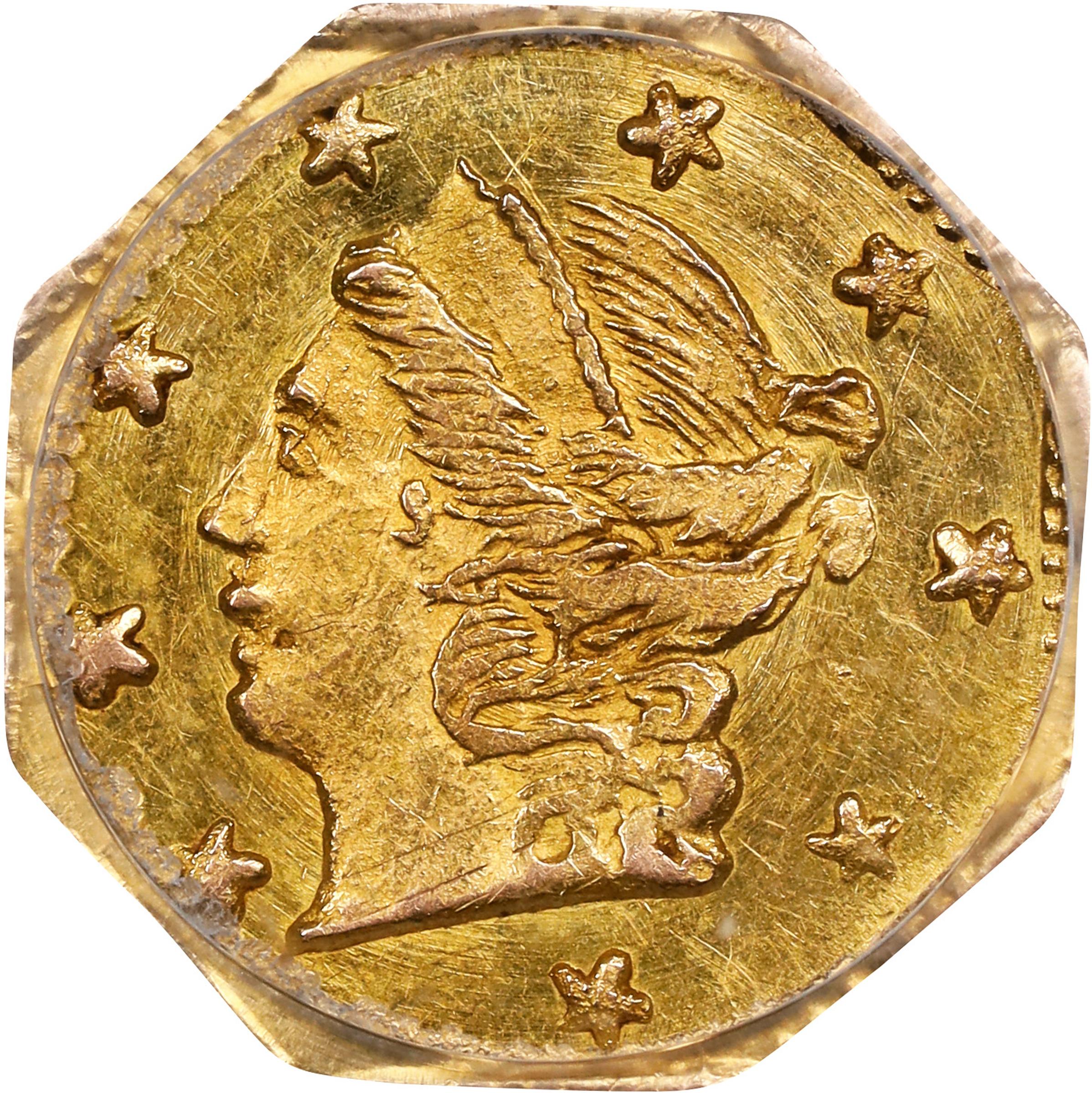 image for: 1871 Octagonal 25 Cents. BG-716. Rarity-6+. Liberty Head. MS-63 (PCGS).