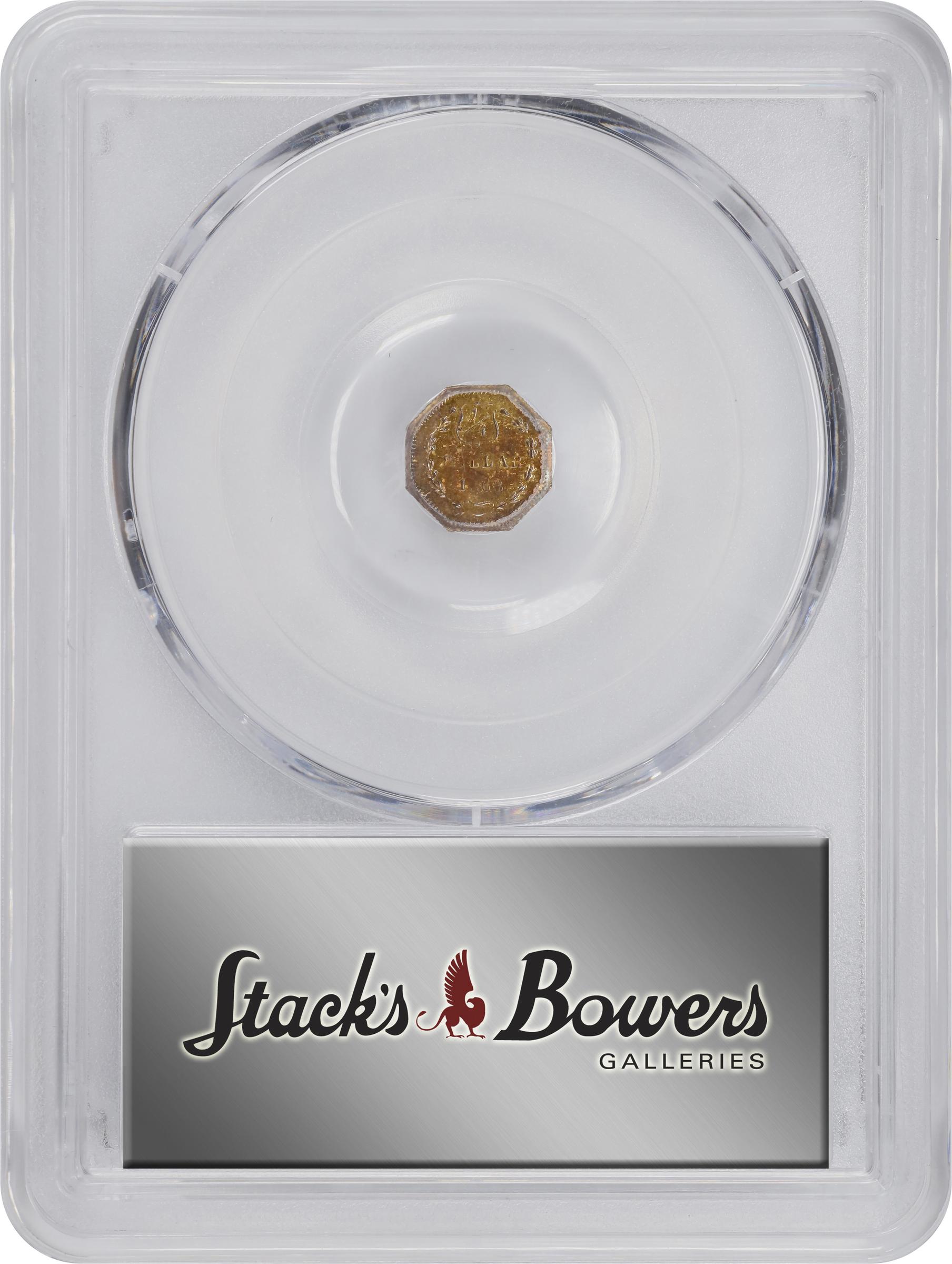 image for: 1868-G Octagonal 25 Cents. BG-745. Rarity-6-. Liberty Head. AU-58 (PCGS).