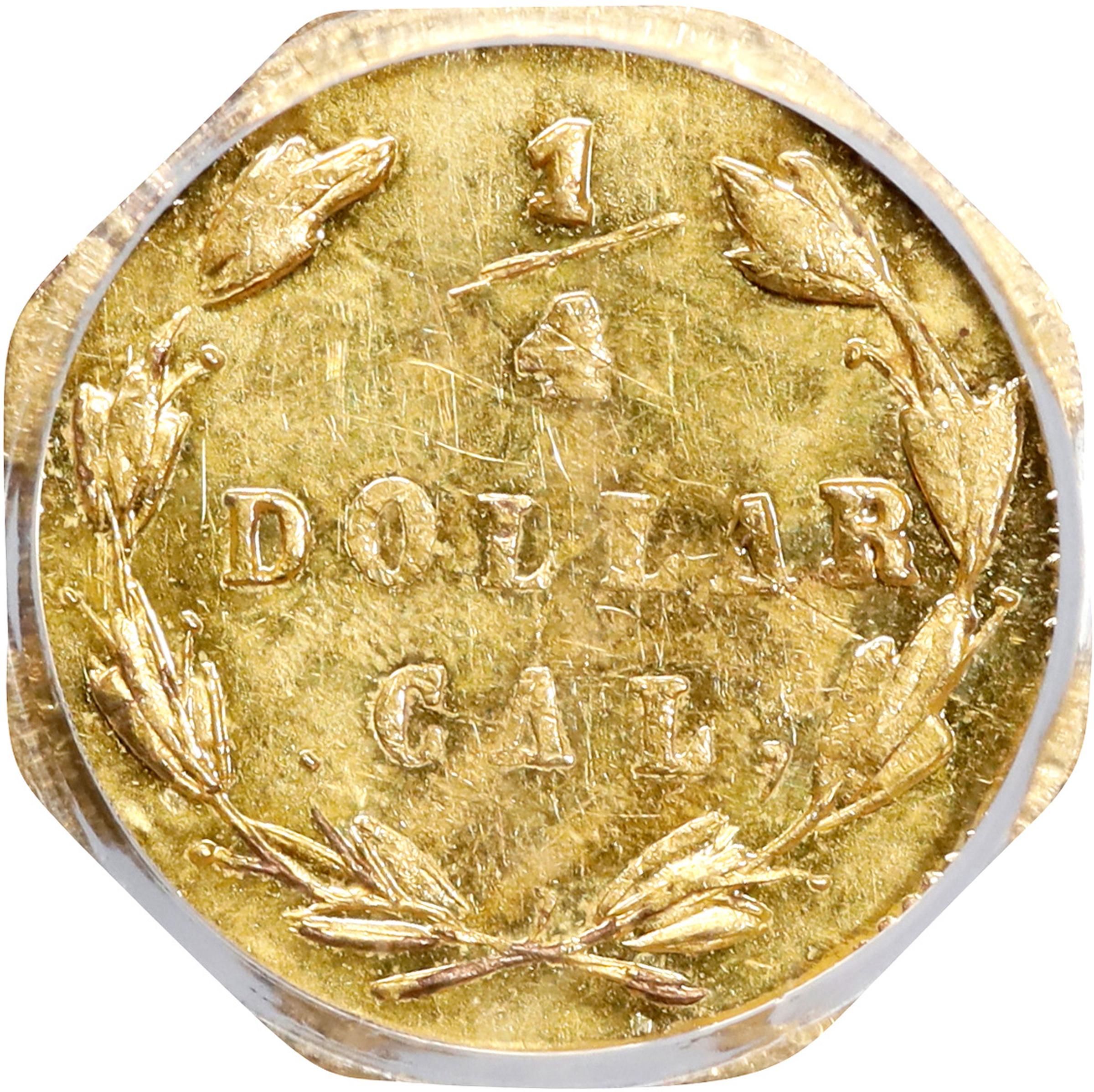 image for: 1870 Octagonal 25 Cents. BG-761. Rarity-4. Liberty Head. Unc Details--Scratch (PCGS).