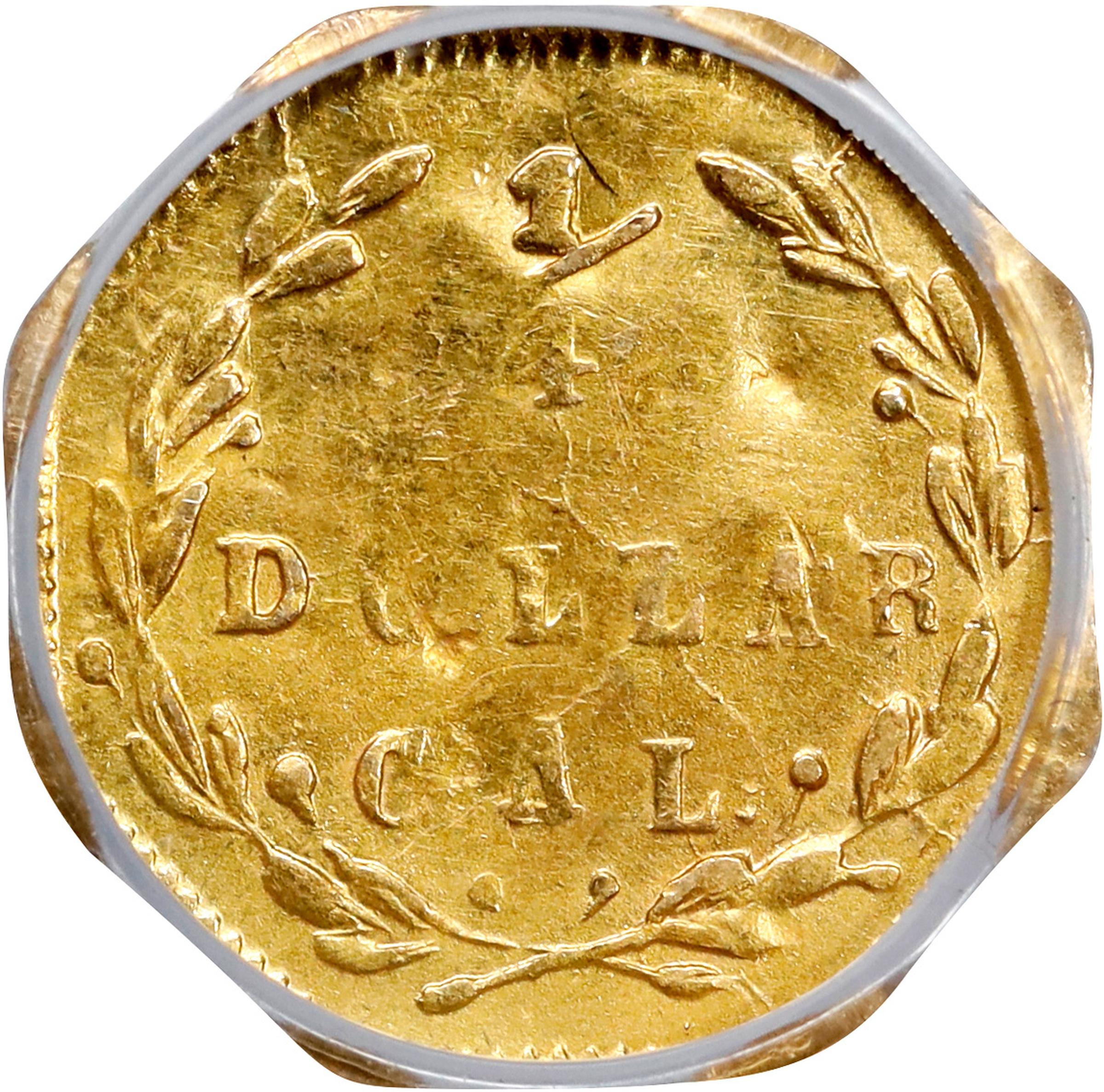 image for: 1871-G Octagonal 25 Cents. BG-764. Rarity-6-. Liberty Head. Unc Details--Damage (PCGS).