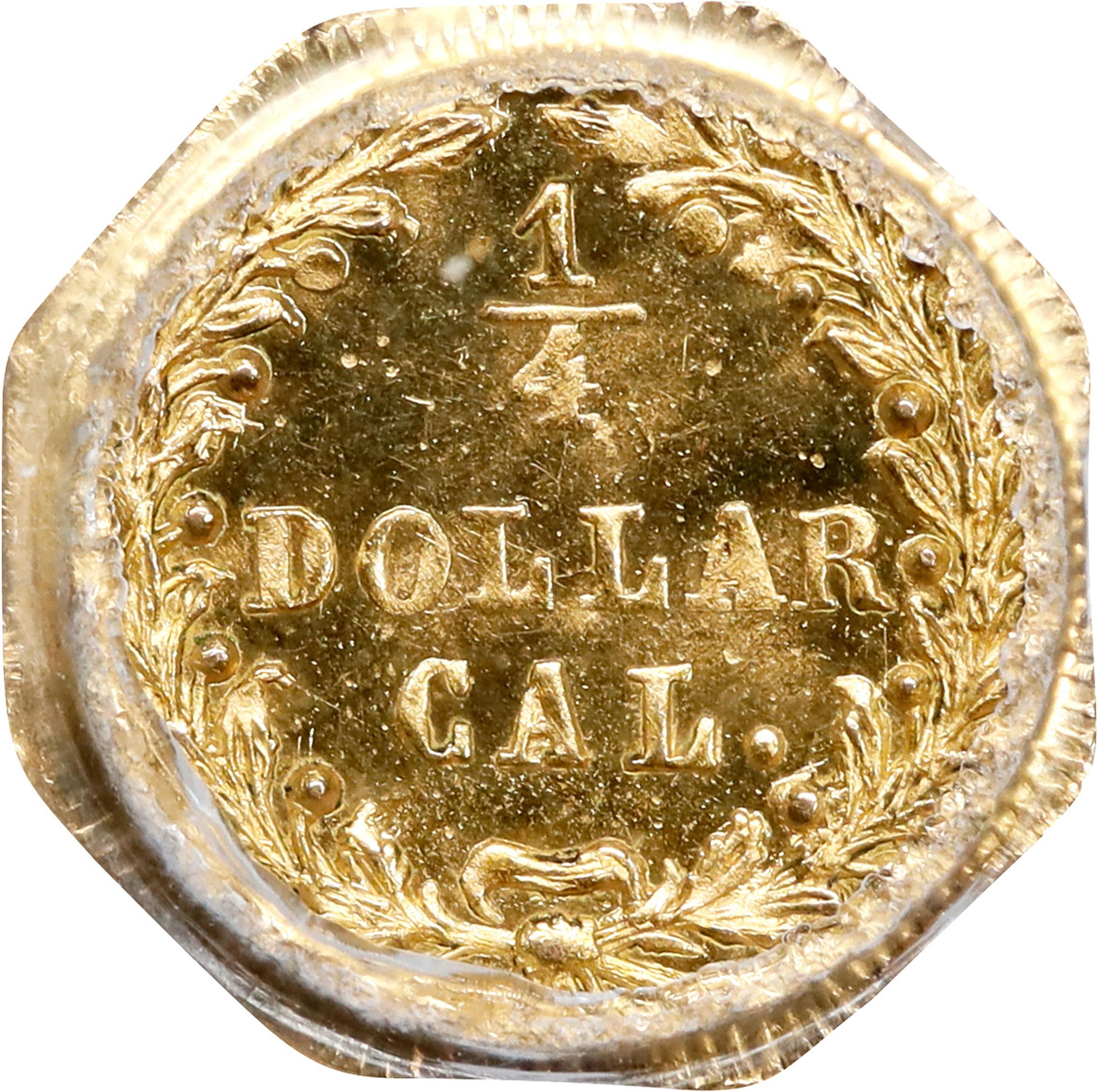 image for: 1872/1 Octagonal 25 Cents. BG-790. Rarity-3. Indian Head. Unc Details--Planchet Flaw (PCGS).