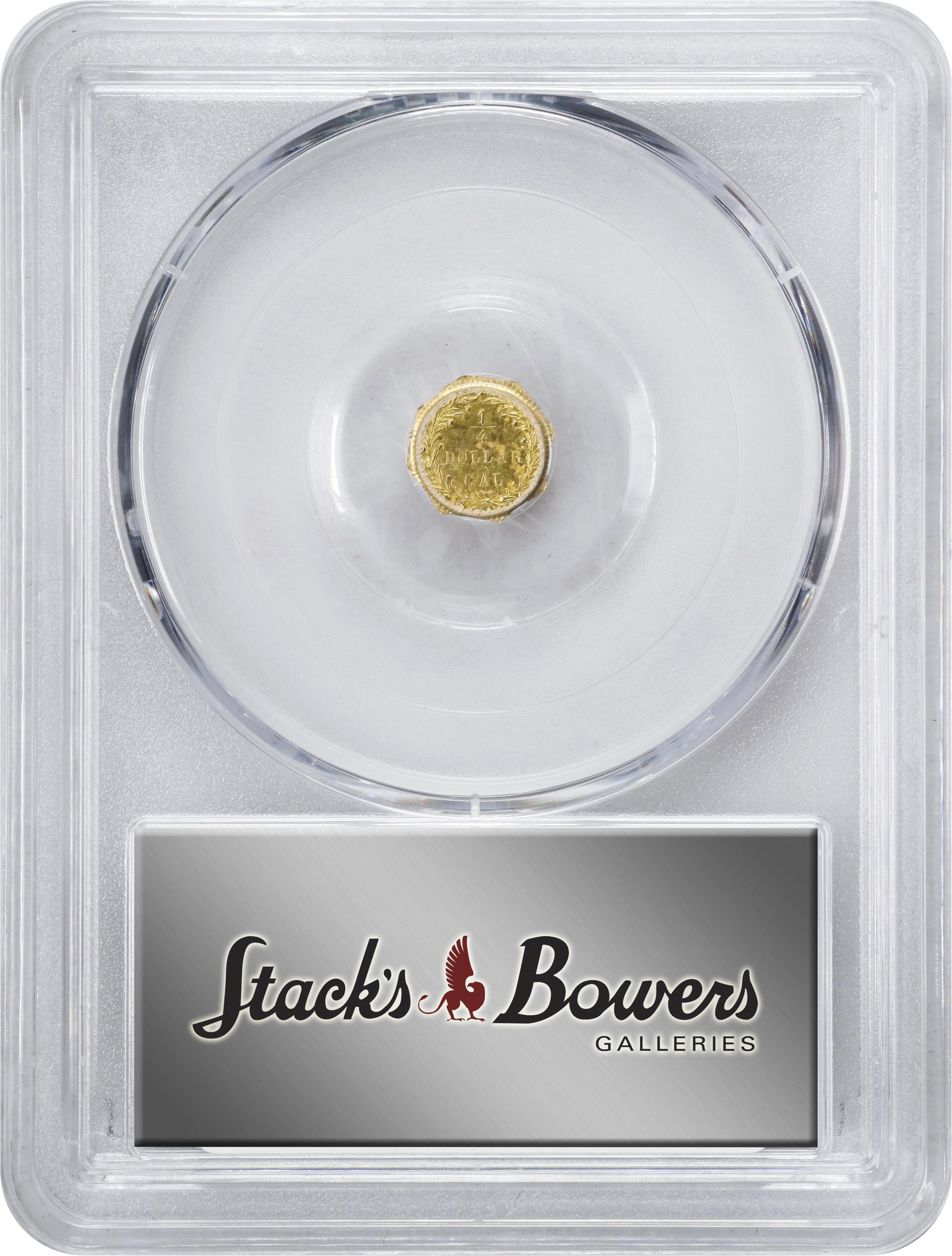 image for: 1875 Octagonal 25 Cents. BG-796. Rarity-5. Indian Head. MS-64 (PCGS).