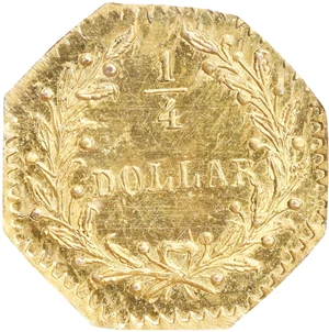 image for: 1880 Octagonal 25 Cents. BG-799J. Rarity-3. Indian Head. MS-64 (PCGS).