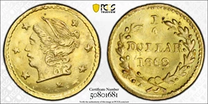 image for: 1868 Round 25 Cents. BG-806. Rarity-3. Liberty Head. Unc Details--Damage (PCGS).