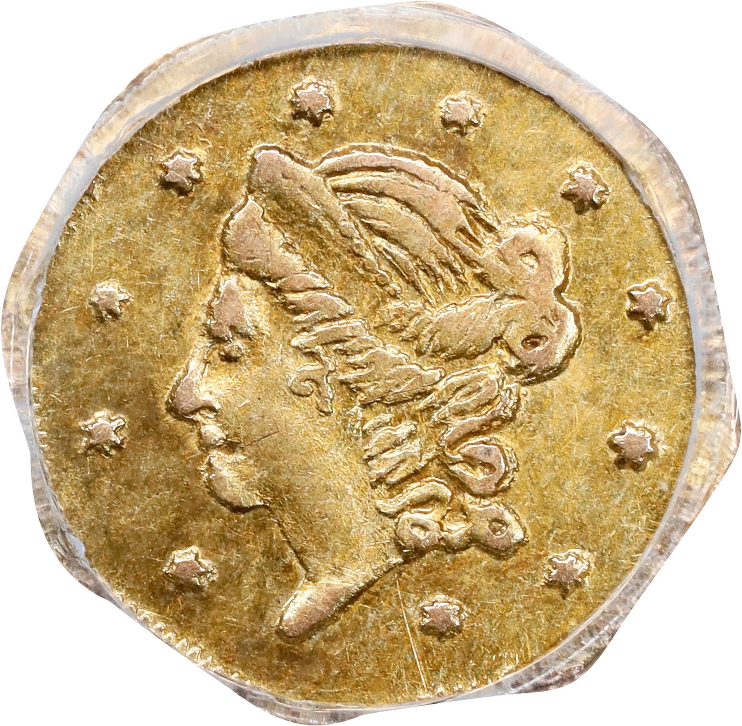 image for: 1859 Octagonal 50 Cents. BG-902. Rarity-4. Liberty Head. AU-55 (PCGS).