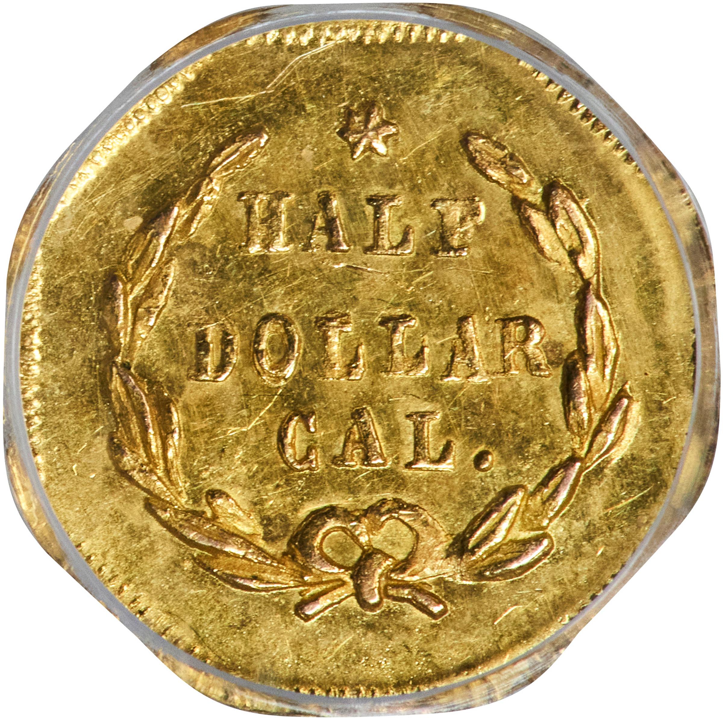 image for: 1872 Octagonal 50 Cents. BG-913. Rarity-4. Liberty Head. Unc Details--Residue (PCGS).