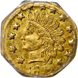 image for: 1872 Octagonal 50 Cents. BG-940. Rarity-4. Indian Head. MS-62 (PCGS).