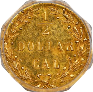image for: 1875 Octagonal 50 Cents. BG-946. Rarity-4. Indian Head. MS-62 (PCGS).