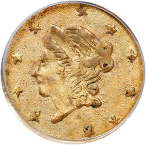image for: 1871 Round 50 Cents. BG-1011. Rarity-2. Liberty Head. AU-55 (PCGS). OGH.