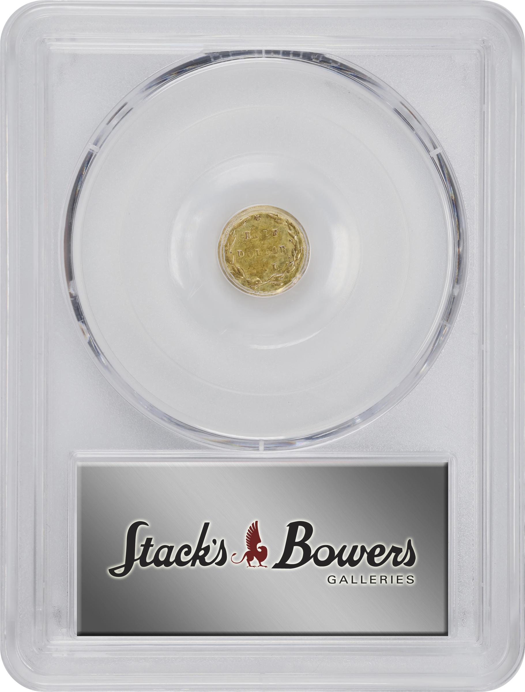 image for: 1871-L Round 50 Cents. BG-1029. Rarity-4+. Liberty Head. VF Details--Mount Removed (PCGS).