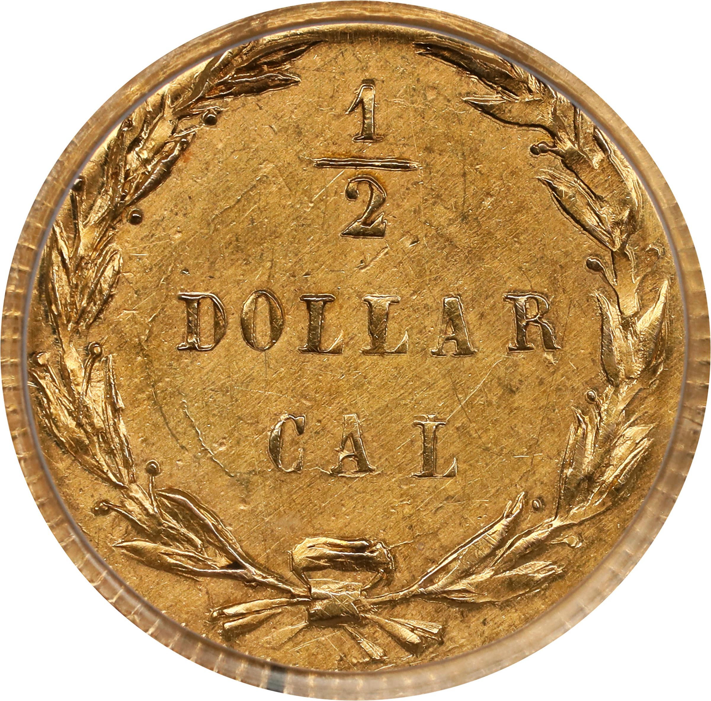 image for: 1876 Round 50 Cents. BG-1040. Rarity-5+. Liberty Head. Unc Details--Cleaned (PCGS).