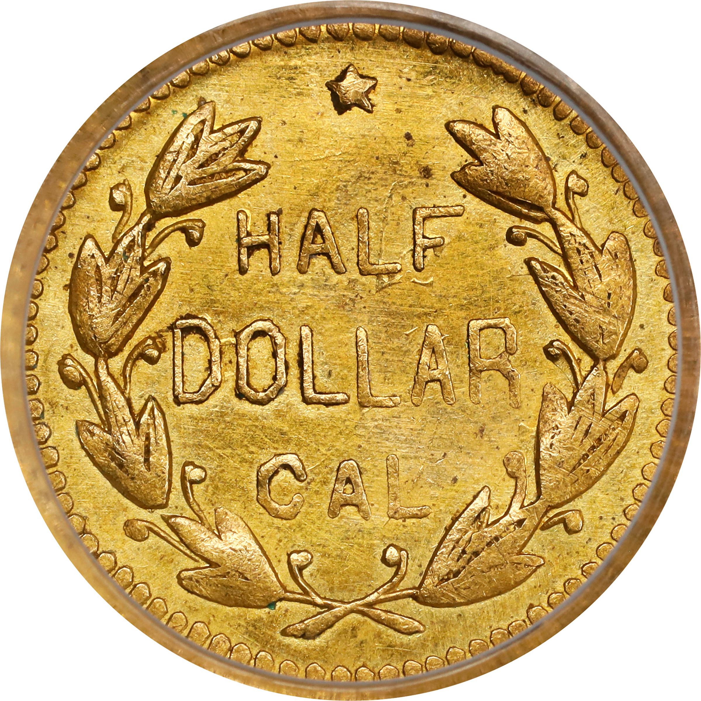 image for: 1871-H Round 50 Cents. BG-1045. Rarity-5. Liberty Head. Unc Details--Cleaned (PCGS).