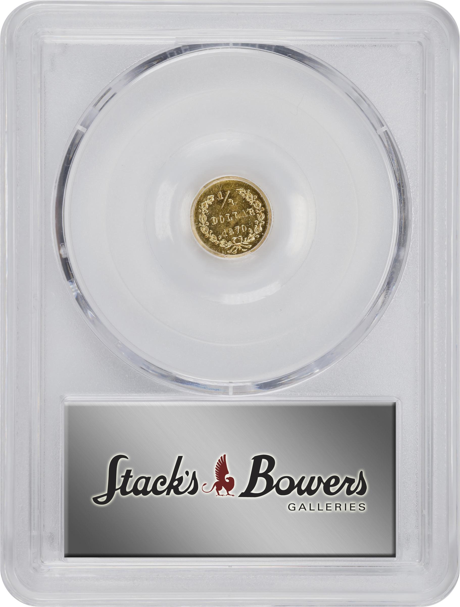 image for: 1870 Round 50 Cents. BG-1047. Rarity-4+. Liberty Head. MS-61 (PCGS).