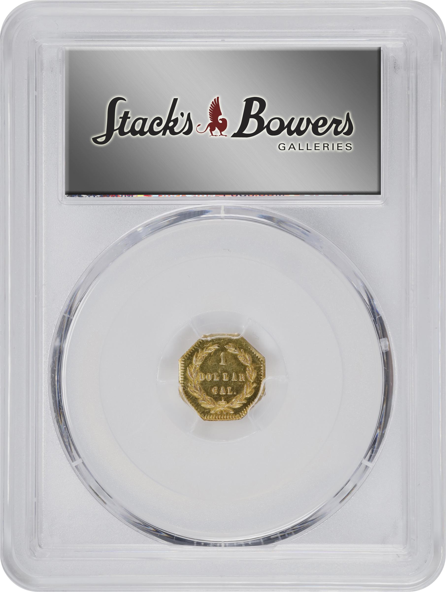 image for: 1875 Octagonal $1. BG-1112. Rarity-5+. Indian Head. MS-62 (PCGS).