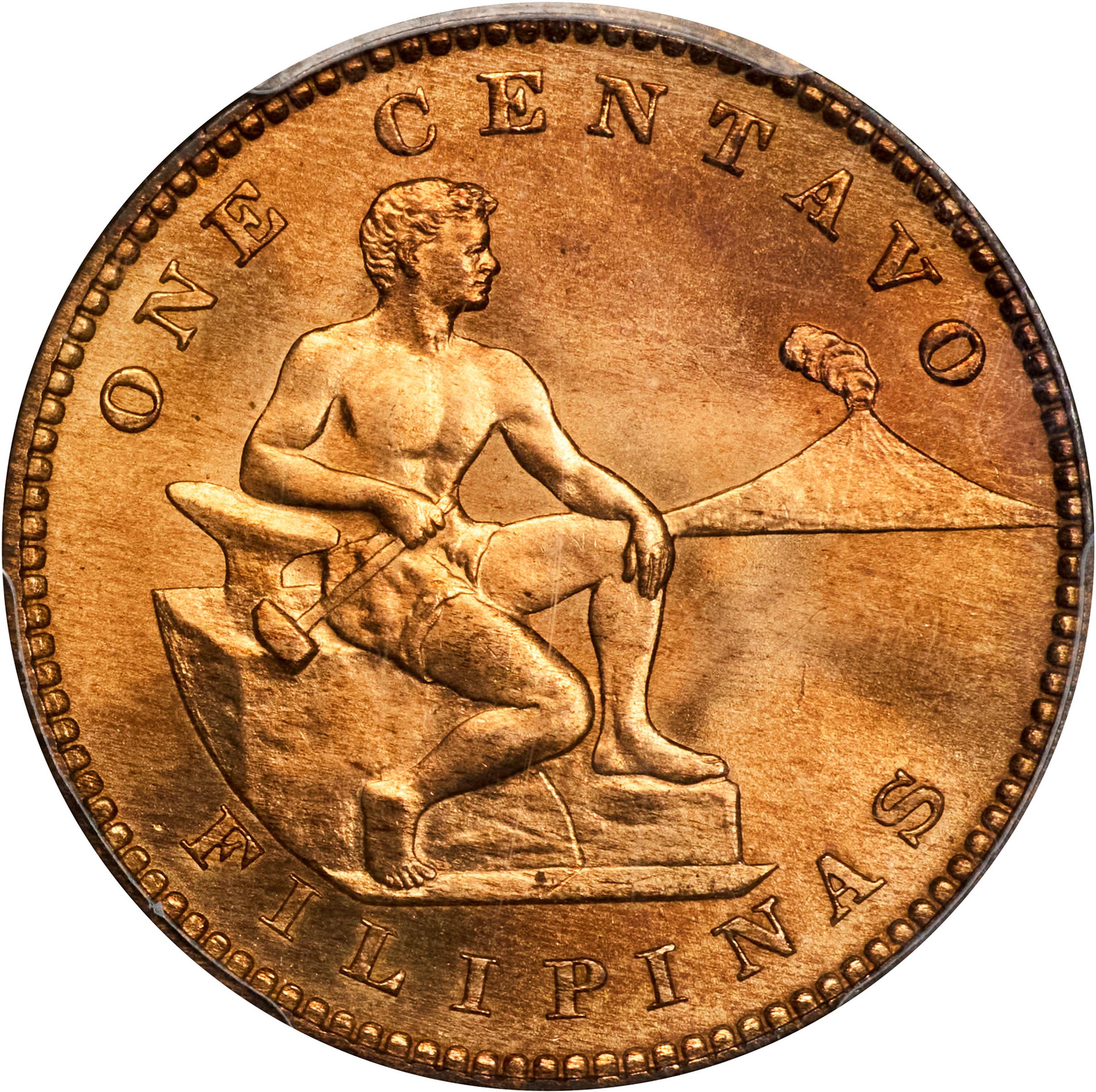 image for: 1905 Philippines One Centavo. MS-66 RD (PCGS).