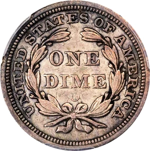 image for: 1854-O Liberty Seated Dime. Arrows. Fortin-103. Rarity-5. Large O. EF-40 (PCGS). CAC.