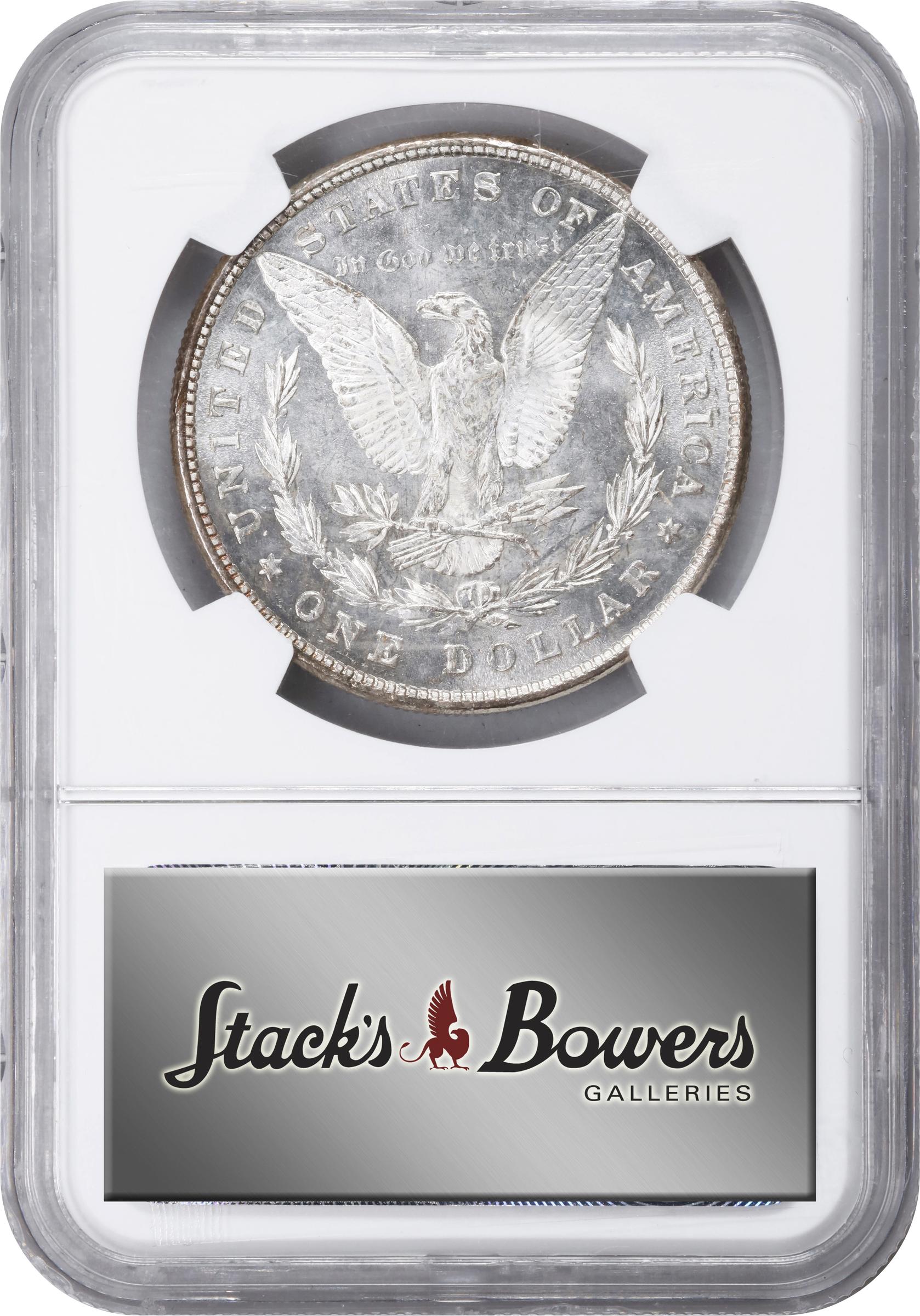 image for: 1878 Morgan Silver Dollar. 8 Tailfeathers. VAM-23. Top 100 Variety. Doubled Profile, Crazy Lips. MS-62 PL (NGC).