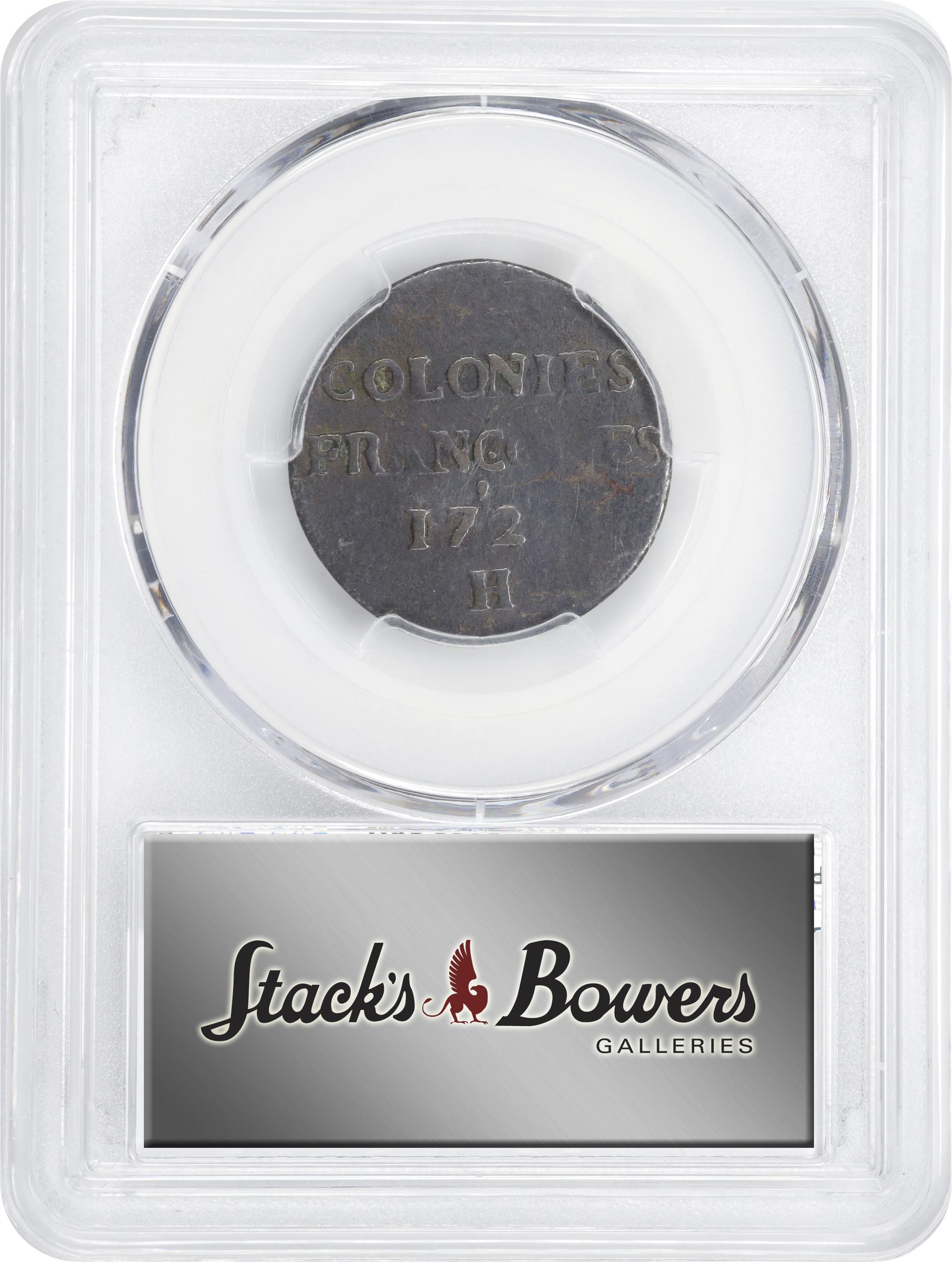 image for: 1721-H Sou, or 9 Deniers. La Rochelle Mint. Martin 3.8-B.2, W-11830. Rarity-6. Fine Details--Environmental Damage (PCGS).