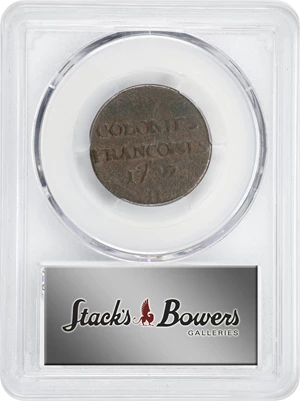 image for: 1722-H Sou, or 9 Deniers. La Rochelle Mint. Martin 2.22-D.8b, W-11840. Rarity-4. Fine Details--Environmental Damage (PCGS).