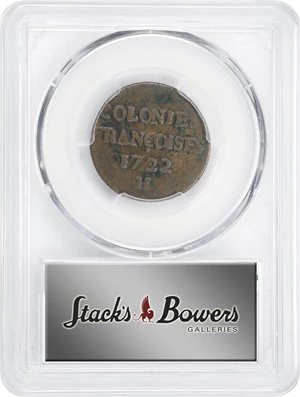 image for: 1722-H Sou, or 9 Deniers. La Rochelle Mint. Martin 3.7-D.6, W-11840. Rarity-6. Fine Details--Environmental Damage (PCGS).