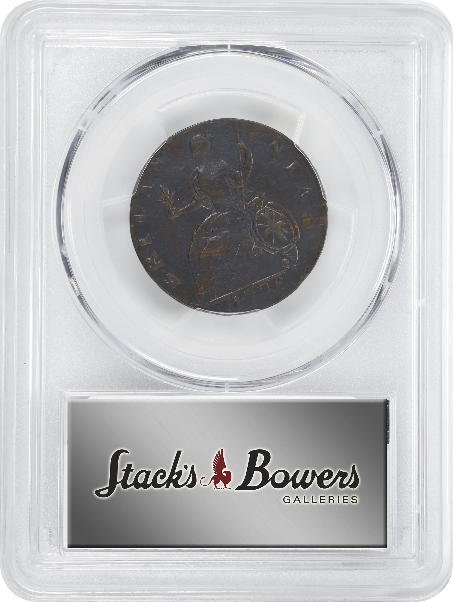 image for: 1778 Machin's Mills Halfpenny. Vlack 11-78A, W-7820. Rarity-3. GEORGIVS III, Group III. VF Details--Surfaces Smoothed (PCGS).