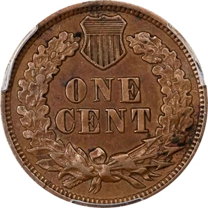 image for: 1870 Indian Cent. FS-303. Die Gouge, Pick Axe. AU-53 (PCGS).