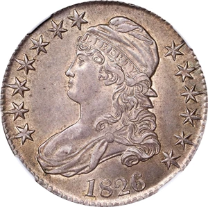 image for: 1826 Capped Bust Half Dollar. O-104a. Rarity-3. AU-58 (NGC).