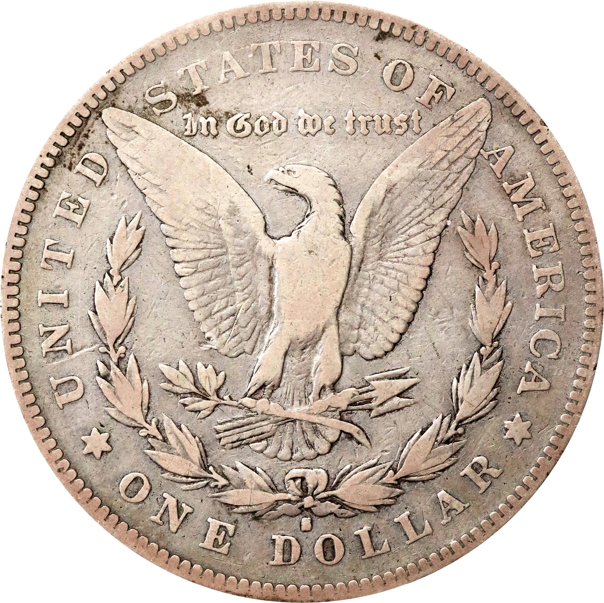 image for: 1878-S Morgan Silver Dollar. VAM-57. Top 100 Variety. Long Arrow Shaft. Fine Details--Cleaned (PCGS).