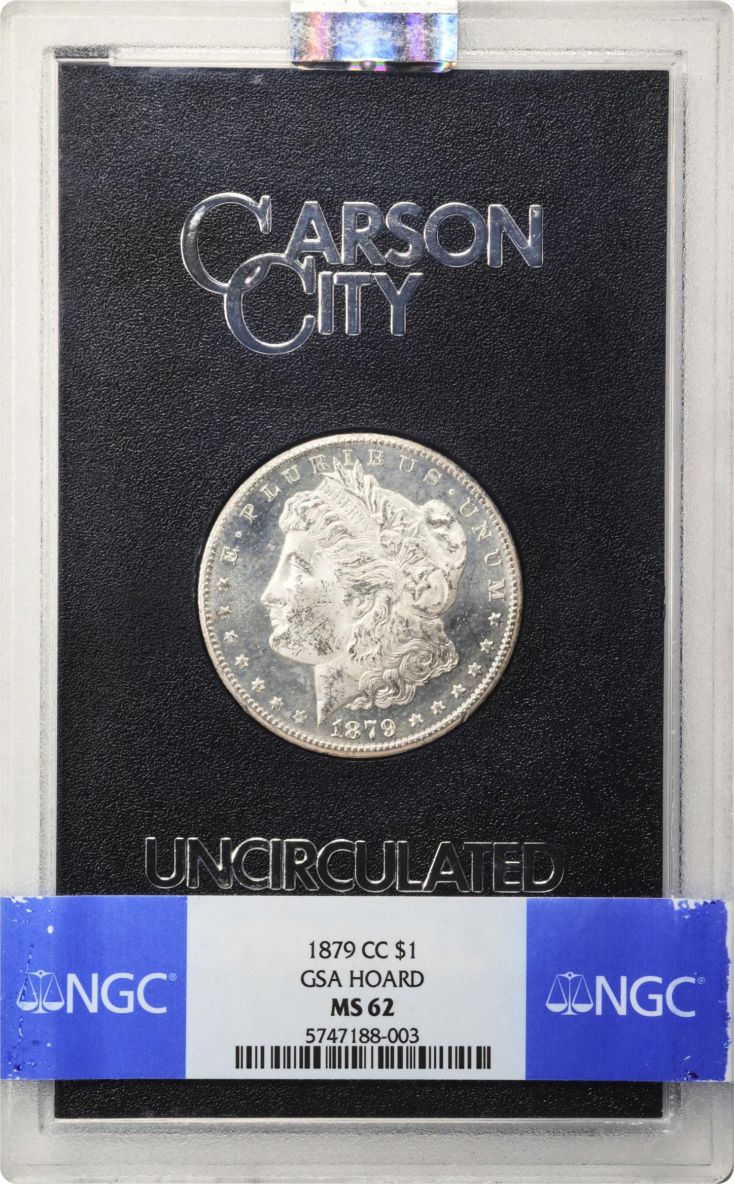 1879 $1  GSA Hoard, Soft Package AU50 thumbnail 7