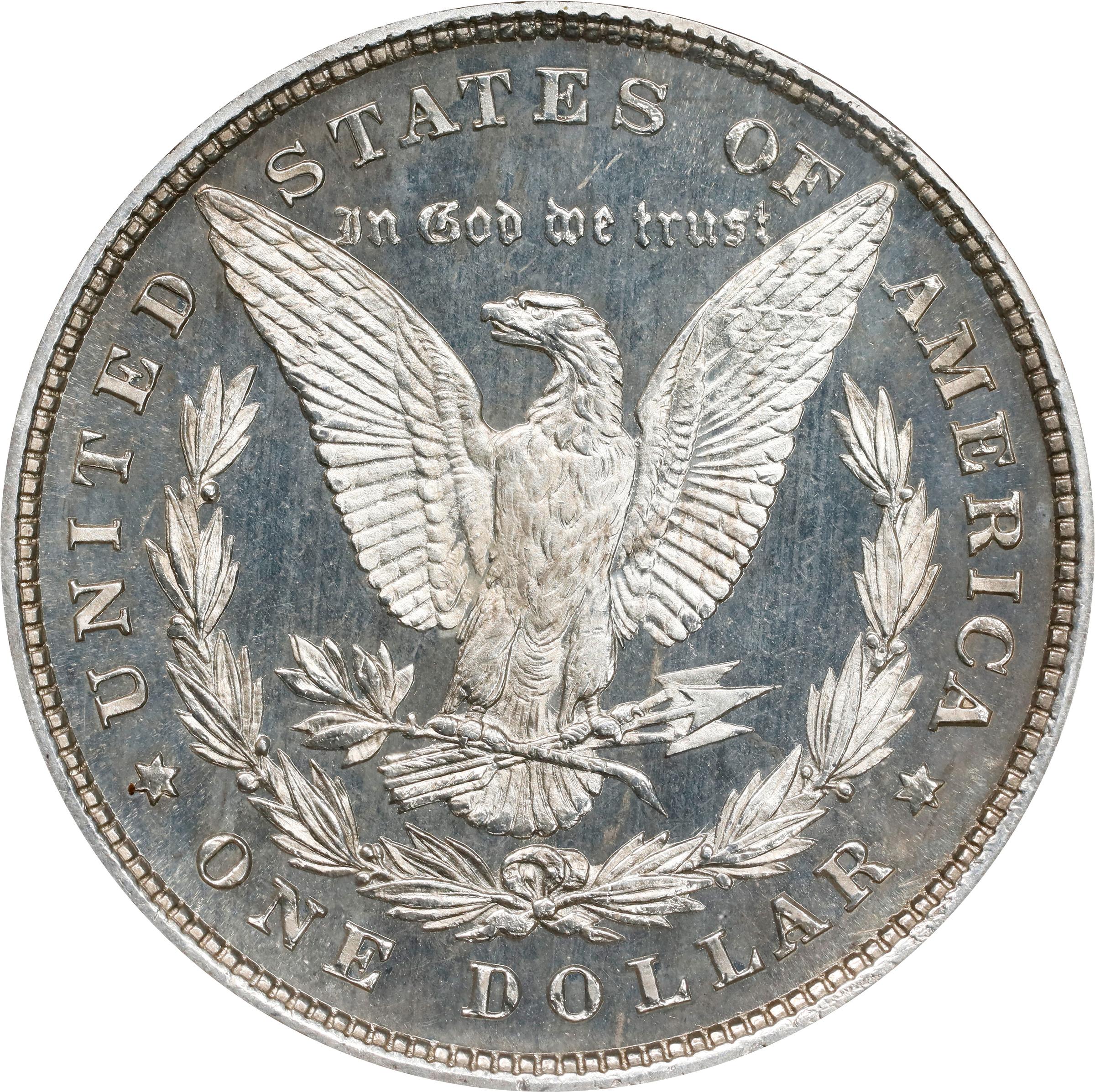 image for: 1878 Morgan Silver Dollar. 8 Tailfeathers. VAM-14.8. Spiked Eye. Proof-65 (NGC).