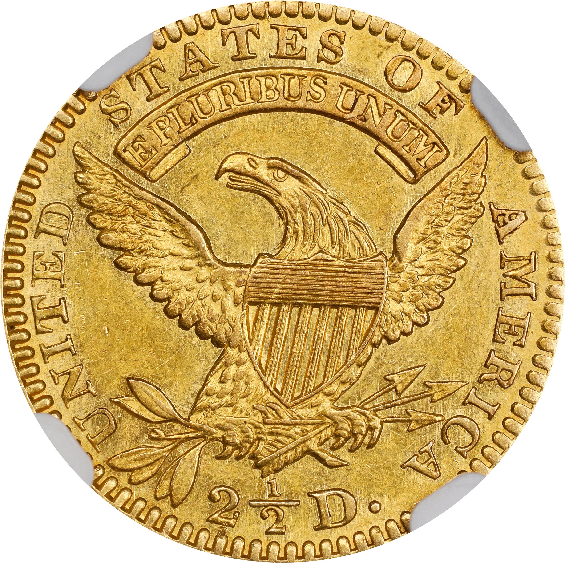 image for: 1826/6 Capped Head Left Quarter Eagle. BD-1. Rarity-5+. Unc Details--Cleaned (NGC).