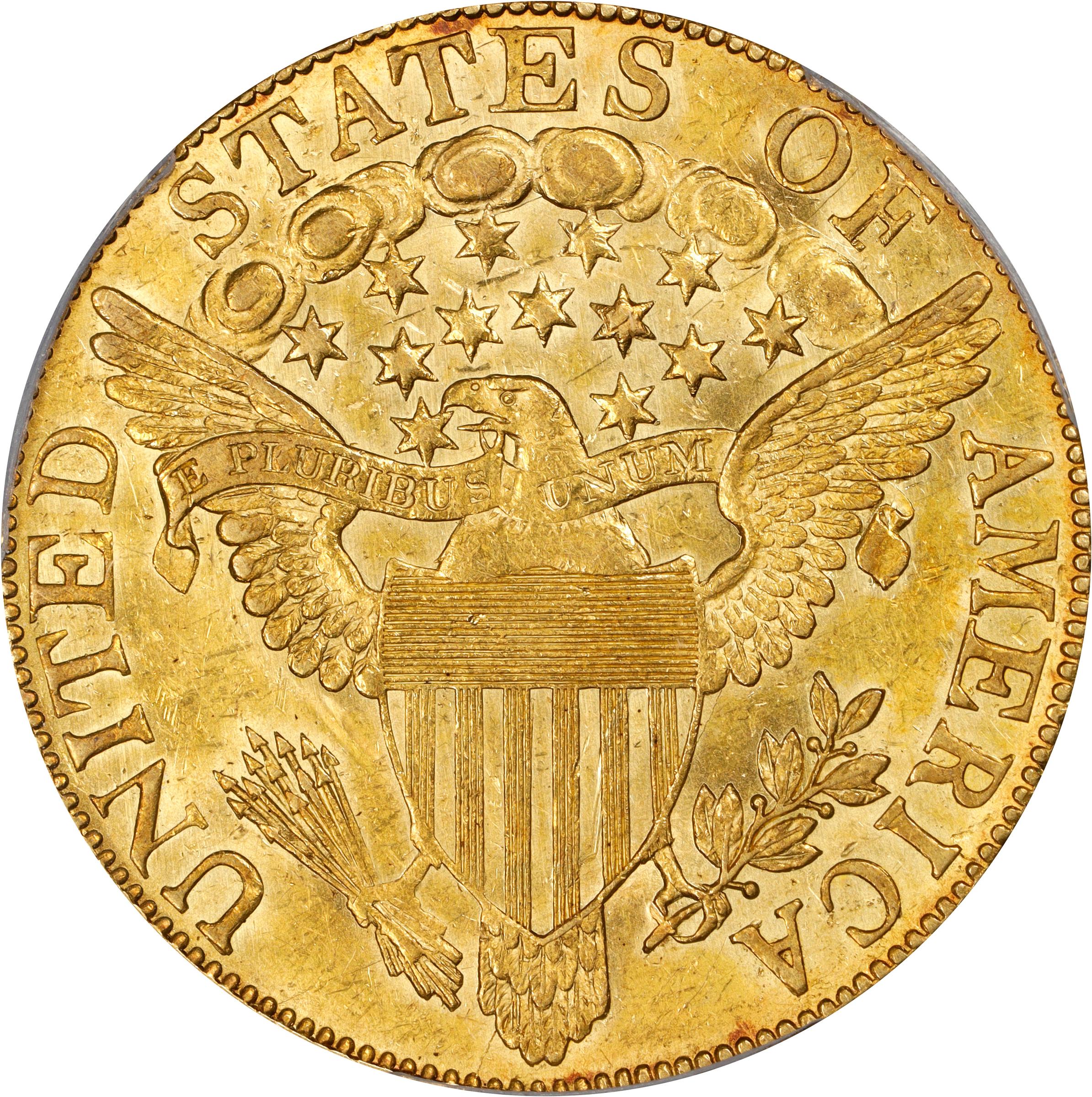 image for: 1803 Capped Bust Right Eagle. BD-5, Taraszka-30. Rarity-4+. Large Reverse Stars, Extra Star. AU-58 (PCGS). CMQ.