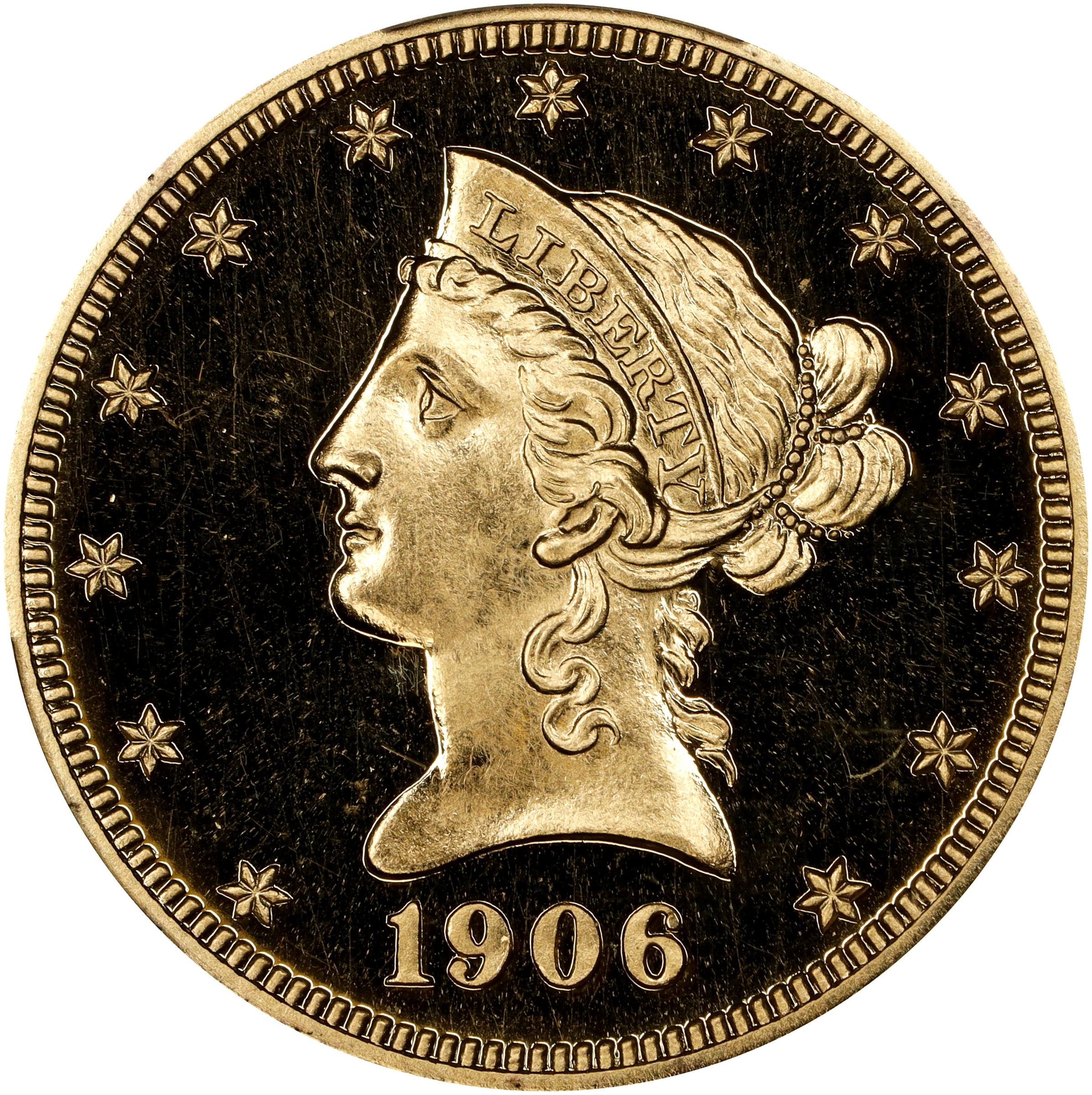 image for: 1906 Liberty Head Eagle. JD-1. Rarity-5. Proof-66 Cameo (PCGS). CAC. CMQ.
