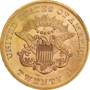 image for: 1862 Liberty Head Double Eagle. Unc Details--Rim Repaired (PCGS).