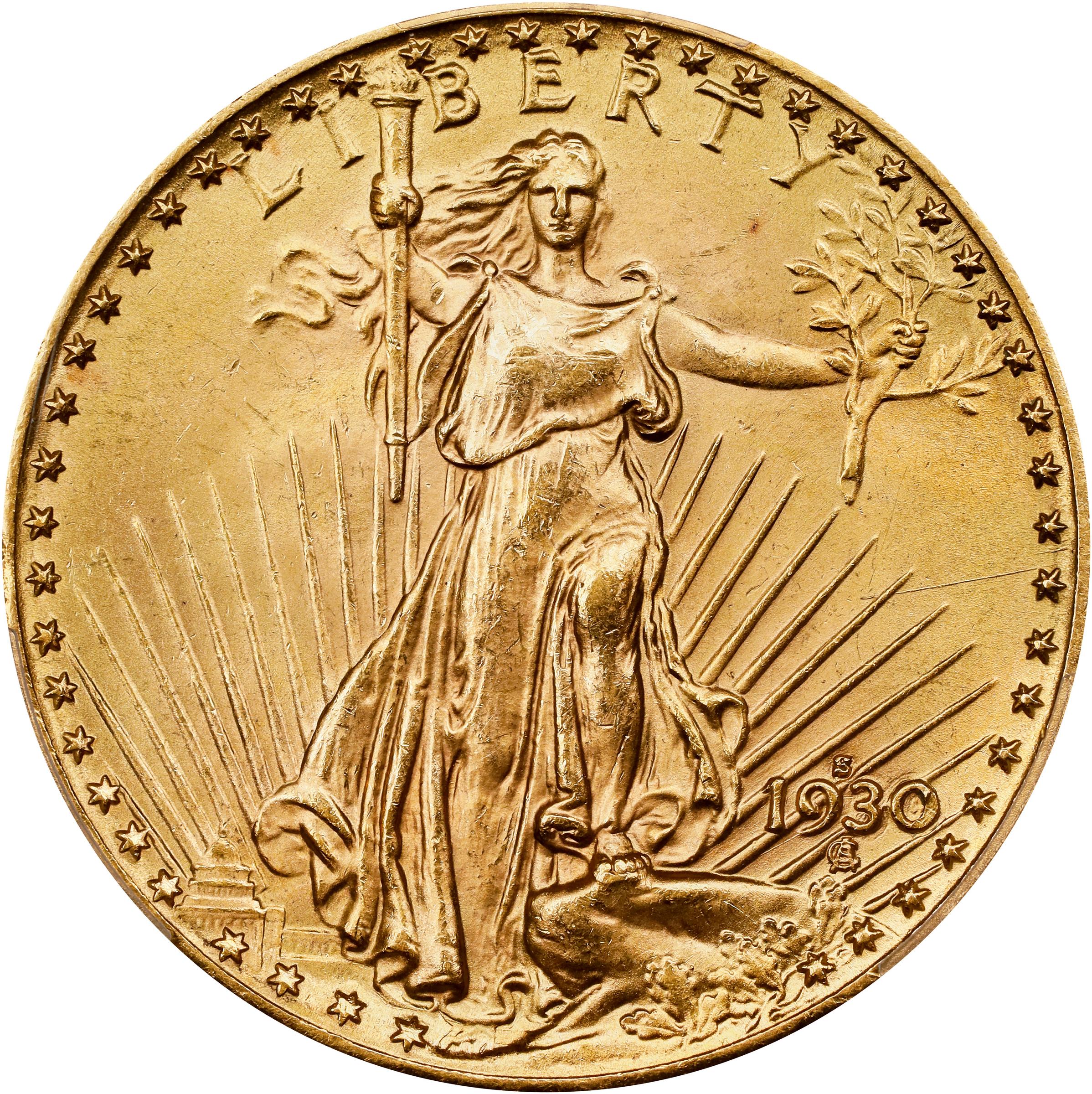 image for: 1930-S Saint-Gaudens Double Eagle. Unc Details--Cleaned (PCGS).
