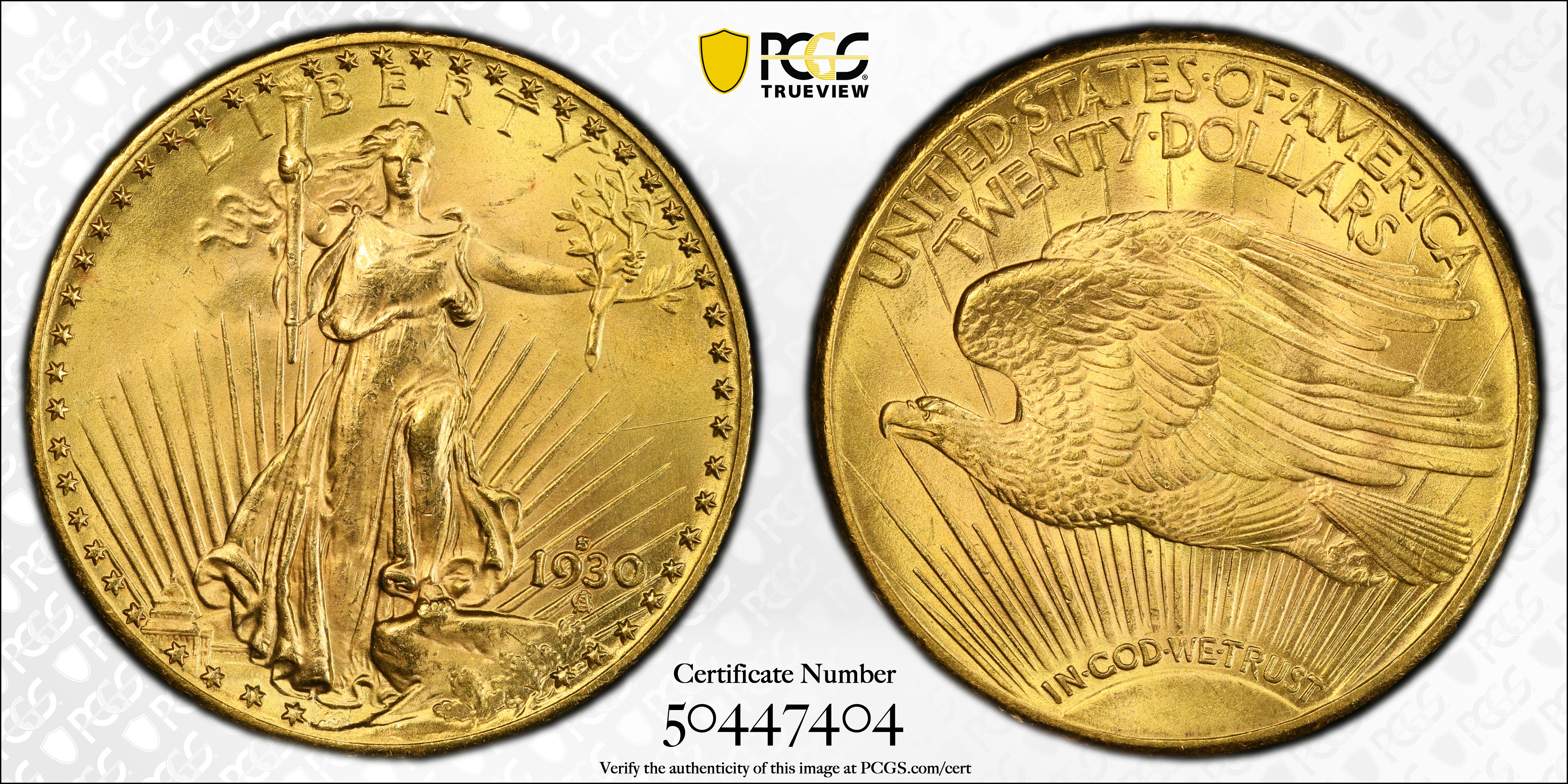 image for: 1930-S Saint-Gaudens Double Eagle. Unc Details--Cleaned (PCGS).