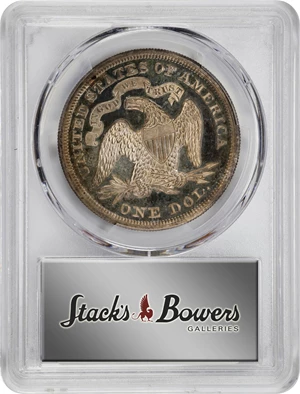 image for: 1870 Pattern Dollar. Judd-1014, Pollock-1148. Rarity-7-. Silver. Reeded Edge. Proof-65+ Cameo (PCGS). CAC.