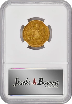 image for: 1860 Mormon $5. K-6. Rarity-5. AU Details--Scratches (NGC).
